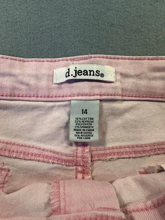 d. jeans Pastel Pink Denim Jeans size 14 - Picture 3 of 4